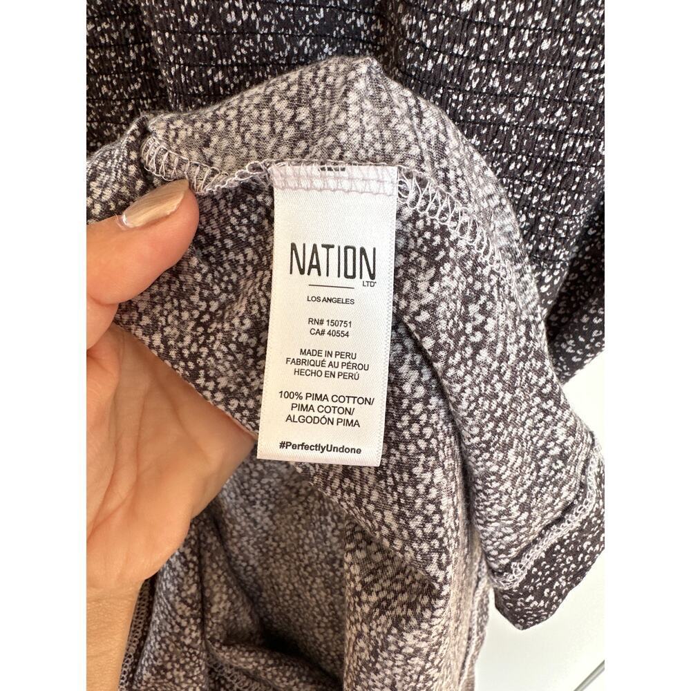 Nation LTD Florence Smocked Peasant Balloon Sleeve Dress, Size XS, Like New - Picture 6 of 7